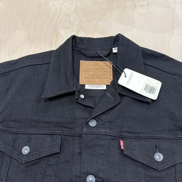 Levi's Premium Trucker Jacket Black Men's Size Medium NWT - Picture 2 of 5